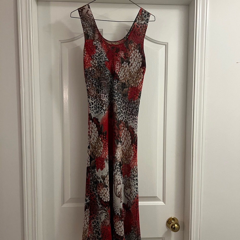 Animal print dress with cover